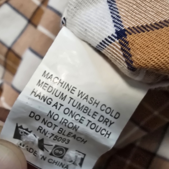 Men's Linea Uomo LU 3XLT Plaid Long Sleeve Button-Button-Down Shirt - Picture 7 of 7